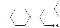 4-methyl-2-(4-methylpiperidin-1-yl)pentan-1-amine Struktur