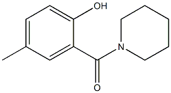 4-methyl-2-(piperidin-1-ylcarbonyl)phenol Struktur