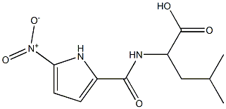 4-methyl-2-[(5-nitro-1H-pyrrol-2-yl)formamido]pentanoic acid Struktur