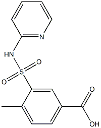 4-methyl-3-(pyridin-2-ylsulfamoyl)benzoic acid Struktur