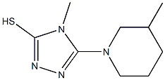 4-methyl-5-(3-methylpiperidin-1-yl)-4H-1,2,4-triazole-3-thiol Struktur