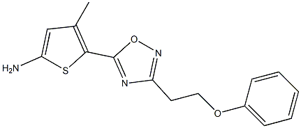 4-methyl-5-[3-(2-phenoxyethyl)-1,2,4-oxadiazol-5-yl]thiophen-2-amine Struktur