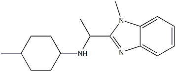 4-methyl-N-[1-(1-methyl-1H-1,3-benzodiazol-2-yl)ethyl]cyclohexan-1-amine Struktur