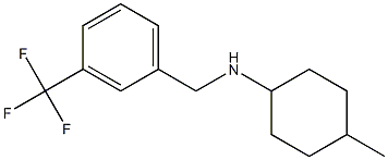 4-methyl-N-{[3-(trifluoromethyl)phenyl]methyl}cyclohexan-1-amine Struktur