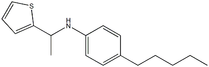 4-pentyl-N-[1-(thiophen-2-yl)ethyl]aniline Struktur