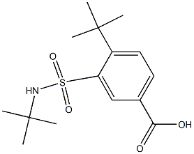 4-tert-butyl-3-[(tert-butylamino)sulfonyl]benzoic acid Struktur