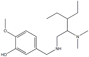 5-({[2-(dimethylamino)-3-ethylpentyl]amino}methyl)-2-methoxyphenol Struktur