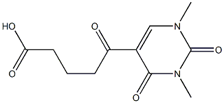 5-(1,3-dimethyl-2,4-dioxo-1,2,3,4-tetrahydropyrimidin-5-yl)-5-oxopentanoic acid Struktur