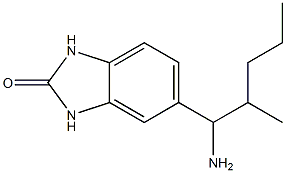 5-(1-amino-2-methylpentyl)-2,3-dihydro-1H-1,3-benzodiazol-2-one Struktur