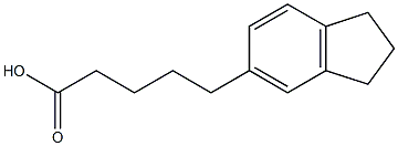 5-(2,3-dihydro-1H-inden-5-yl)pentanoic acid Struktur