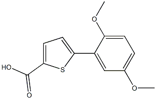 5-(2,5-dimethoxyphenyl)thiophene-2-carboxylic acid Struktur