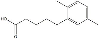 5-(2,5-dimethylphenyl)pentanoic acid Struktur