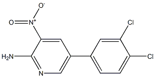 5-(3,4-dichlorophenyl)-3-nitropyridin-2-amine Struktur