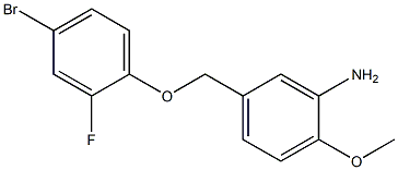 5-(4-bromo-2-fluorophenoxymethyl)-2-methoxyaniline Struktur