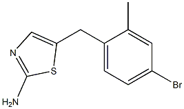 5-(4-bromo-2-methylbenzyl)-1,3-thiazol-2-amine Struktur