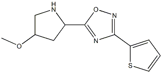 5-(4-methoxypyrrolidin-2-yl)-3-(thiophen-2-yl)-1,2,4-oxadiazole Struktur