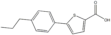 5-(4-propylphenyl)thiophene-2-carboxylic acid Struktur