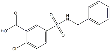 5-(benzylsulfamoyl)-2-chlorobenzoic acid Struktur