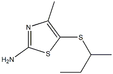 5-(butan-2-ylsulfanyl)-4-methyl-1,3-thiazol-2-amine Struktur