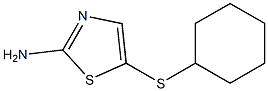 5-(cyclohexylsulfanyl)-1,3-thiazol-2-amine Struktur