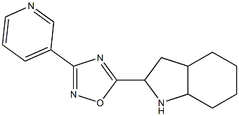 5-(octahydro-1H-indol-2-yl)-3-(pyridin-3-yl)-1,2,4-oxadiazole Struktur