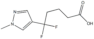 5,5-difluoro-5-(1-methyl-1H-pyrazol-4-yl)pentanoic acid Struktur