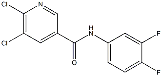 5,6-dichloro-N-(3,4-difluorophenyl)pyridine-3-carboxamide Struktur