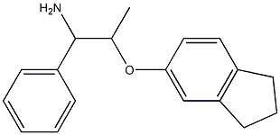 5-[(1-amino-1-phenylpropan-2-yl)oxy]-2,3-dihydro-1H-indene Struktur