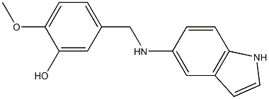 5-[(1H-indol-5-ylamino)methyl]-2-methoxyphenol Struktur