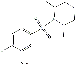 5-[(2,6-dimethylpiperidine-1-)sulfonyl]-2-fluoroaniline Struktur