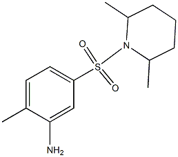 5-[(2,6-dimethylpiperidine-1-)sulfonyl]-2-methylaniline Struktur