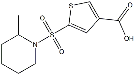 5-[(2-methylpiperidine-1-)sulfonyl]thiophene-3-carboxylic acid Struktur