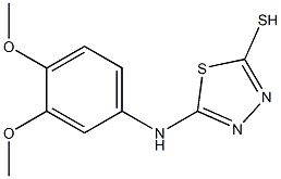 5-[(3,4-dimethoxyphenyl)amino]-1,3,4-thiadiazole-2-thiol Struktur