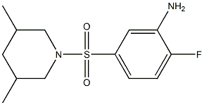 5-[(3,5-dimethylpiperidine-1-)sulfonyl]-2-fluoroaniline Struktur