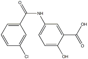 5-[(3-chlorobenzoyl)amino]-2-hydroxybenzoic acid Struktur