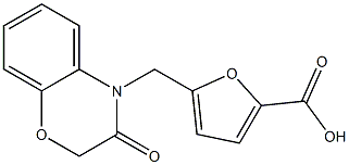 5-[(3-oxo-3,4-dihydro-2H-1,4-benzoxazin-4-yl)methyl]furan-2-carboxylic acid Struktur