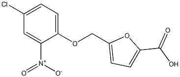 5-[(4-chloro-2-nitrophenoxy)methyl]-2-furoic acid Struktur