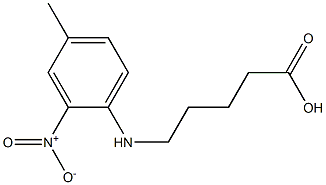 5-[(4-methyl-2-nitrophenyl)amino]pentanoic acid Struktur