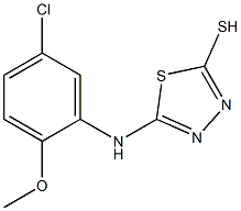 5-[(5-chloro-2-methoxyphenyl)amino]-1,3,4-thiadiazole-2-thiol Struktur