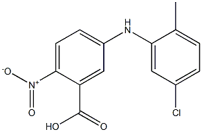 5-[(5-chloro-2-methylphenyl)amino]-2-nitrobenzoic acid Struktur