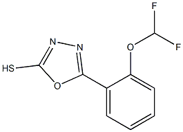 5-[2-(difluoromethoxy)phenyl]-1,3,4-oxadiazole-2-thiol Struktur