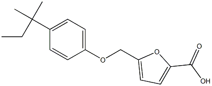 5-[4-(2-methylbutan-2-yl)phenoxymethyl]furan-2-carboxylic acid Struktur