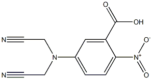 5-[bis(cyanomethyl)amino]-2-nitrobenzoic acid Struktur