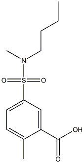 5-[butyl(methyl)sulfamoyl]-2-methylbenzoic acid Struktur