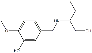 5-{[(1-hydroxybutan-2-yl)amino]methyl}-2-methoxyphenol Struktur