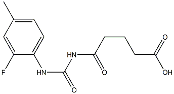 5-{[(2-fluoro-4-methylphenyl)carbamoyl]amino}-5-oxopentanoic acid Struktur