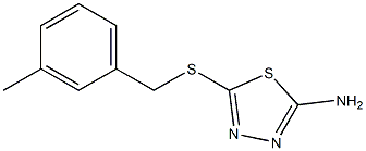 5-{[(3-methylphenyl)methyl]sulfanyl}-1,3,4-thiadiazol-2-amine Struktur