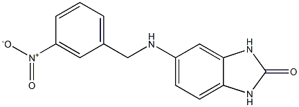 5-{[(3-nitrophenyl)methyl]amino}-2,3-dihydro-1H-1,3-benzodiazol-2-one Struktur