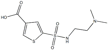 5-{[2-(dimethylamino)ethyl]sulfamoyl}thiophene-3-carboxylic acid Struktur