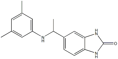 5-{1-[(3,5-dimethylphenyl)amino]ethyl}-2,3-dihydro-1H-1,3-benzodiazol-2-one Struktur